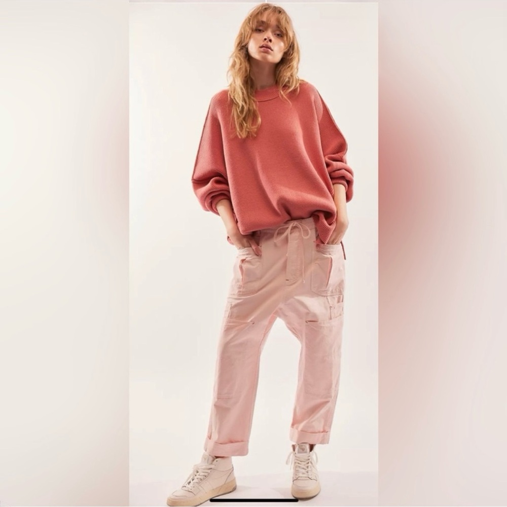 39-Free People Too True Cuffed Carpenter Pants